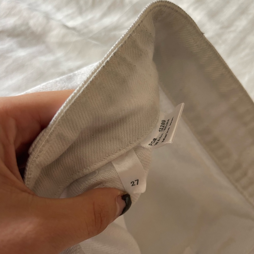 White reformation jeans - kind of ashy white color
